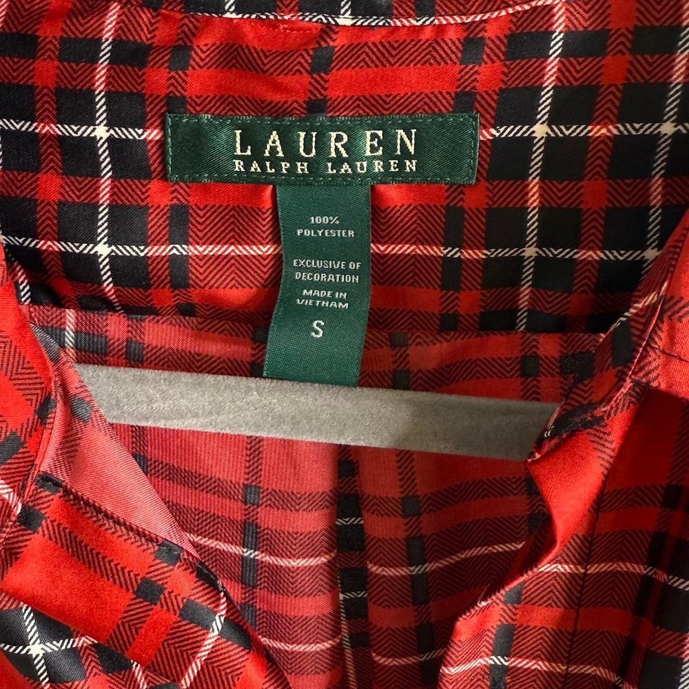 Lauren Ralph Lauren red plaid nightgown - Picture 2 of 6